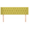 Tête de lit avec oreilles Vert 147x16x78/88 cm Tissu 