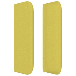 Tête de lit avec oreilles Vert 147x16x78/88 cm Tissu 