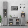 Meuble d'évier sonoma gris 80x33x60 cm bois d'ingénierie 