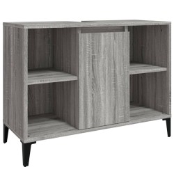 Meuble d'évier sonoma gris 80x33x60 cm bois d'ingénierie 