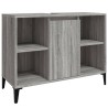 Meuble d'évier sonoma gris 80x33x60 cm bois d'ingénierie 