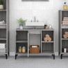 Meuble d'évier sonoma gris 80x33x60 cm bois d'ingénierie 