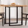 Dessus de table carré 80x80x4 cm bois massif d'acacia 