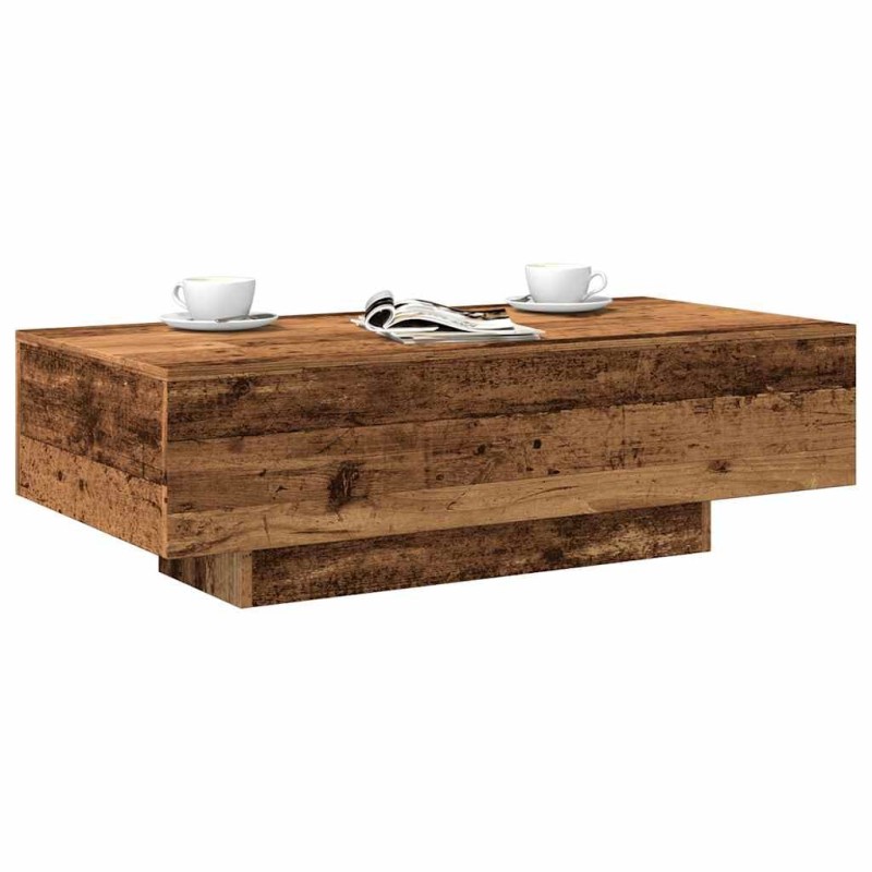 Table basse vieux bois 100x49,5x31 cm bois d'ingénierie 
