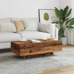 Table basse vieux bois 100x49,5x31 cm bois d'ingénierie 