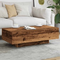 Table basse vieux bois 100x49,5x31 cm bois d'ingénierie 