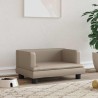 Lit pour chien cappuccino 60x40x30 cm similicuir 