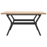 Table basse cadre en Y 90x90x45,5cm bois de pin massif et acier 