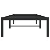 Cadre de lit métal sans matelas noir 75x190 cm 