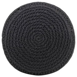 Pouf fait à la main en macramé Anthracite 45x30 cm Coton 