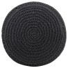 Pouf fait à la main en macramé Anthracite 45x30 cm Coton 