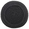 Pouf fait à la main en macramé Anthracite 45x30 cm Coton 