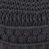 Pouf fait à la main en macramé Anthracite 45x30 cm Coton 