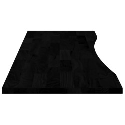 Dessus de bureau marron foncé bois chêne massif rectangulaire 