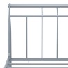 Cadre de lit sans matelas gris métal 140x200 cm 