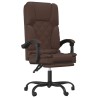 Fauteuil de massage inclinable de bureau Marron Similicuir 
