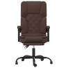 Fauteuil de massage inclinable de bureau Marron Similicuir 