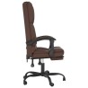 Fauteuil de massage inclinable de bureau Marron Similicuir 
