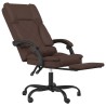 Fauteuil de massage inclinable de bureau Marron Similicuir 