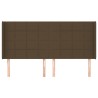 Tête de lit avec oreilles Marron foncé 163x16x118/128 cm Tissu 
