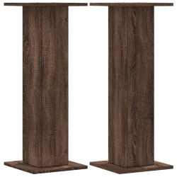 Supports de haut-parleurs 2 pcs chêne marron bois d'ingénierie 