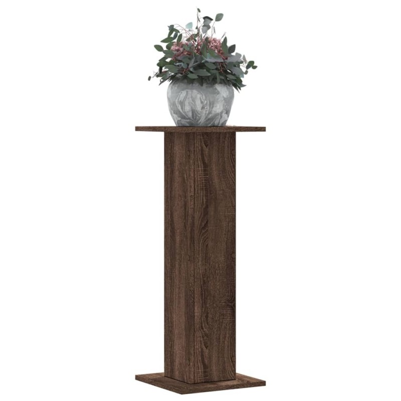 Supports pour plantes 2 pcs chêne marron bois d'ingénierie 