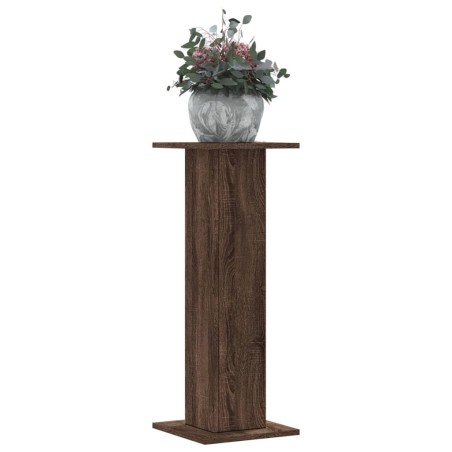 Supports pour plantes 2 pcs chêne marron bois d'ingénierie 
