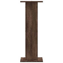 Supports pour plantes 2 pcs chêne marron bois d'ingénierie 