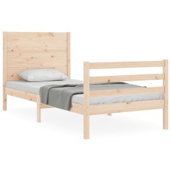 Cadre de lit sans matelas bois massif 
