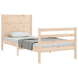 Cadre de lit sans matelas bois massif 
