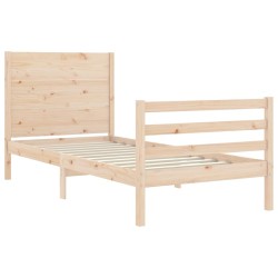 Cadre de lit sans matelas bois massif 