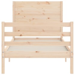Cadre de lit sans matelas bois massif 