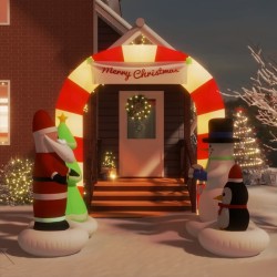 Porte voûtée gonflable de Noël avec LED 260 cm 