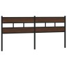 Tête de lit chêne marron 180 cm acier et bois d'ingénierie 