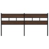 Tête de lit chêne marron 180 cm acier et bois d'ingénierie 