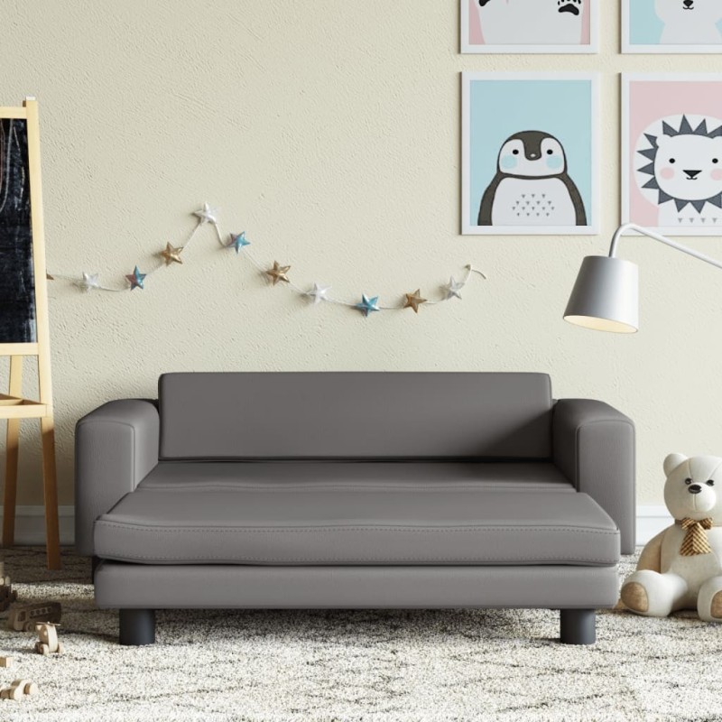 Canapé avec repose-pied pour enfants gis 100x50x30cm similicuir 
