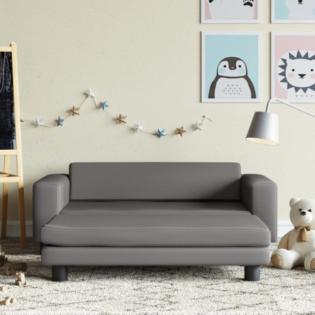 Canapé avec repose-pied pour enfants gis 100x50x30cm similicuir 