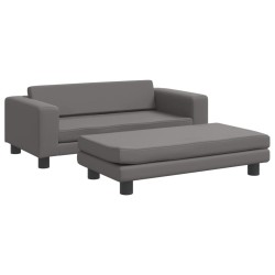 Canapé avec repose-pied pour enfants gis 100x50x30cm similicuir 