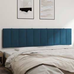 Coussin de tête de lit bleu 200 cm velours 