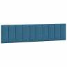 Coussin de tête de lit bleu 200 cm velours 