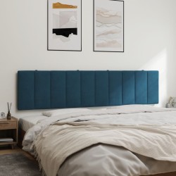 Coussin de tête de lit bleu 200 cm velours 