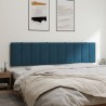 Coussin de tête de lit bleu 200 cm velours 