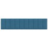 Coussin de tête de lit bleu 200 cm velours 