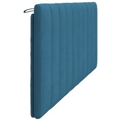 Coussin de tête de lit bleu 200 cm velours 