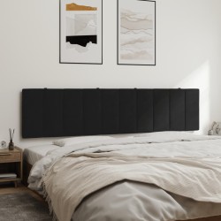 Coussin de tête de lit noir 200 cm velours 