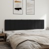 Coussin de tête de lit noir 200 cm velours 