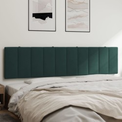 Coussin de tête de lit vert foncé 200 cm velours 