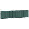 Coussin de tête de lit vert foncé 200 cm velours 
