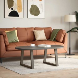 Pieds de table basse en forme de V, 2 pièces, acier naturel, 50 x (42-43,3) cm 