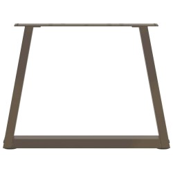 Pieds de table basse en forme de V, 2 pièces, acier naturel, 50 x (42-43,3) cm 
